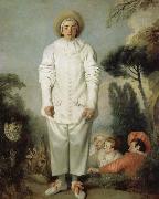Jean antoine Watteau Pierrot France oil painting artist